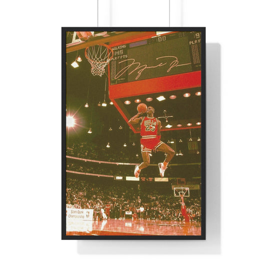 Michael Jordan Vertical Framed Poster